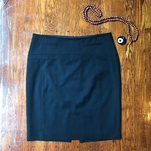 Black Pencil Skirt with Back Slit by Express